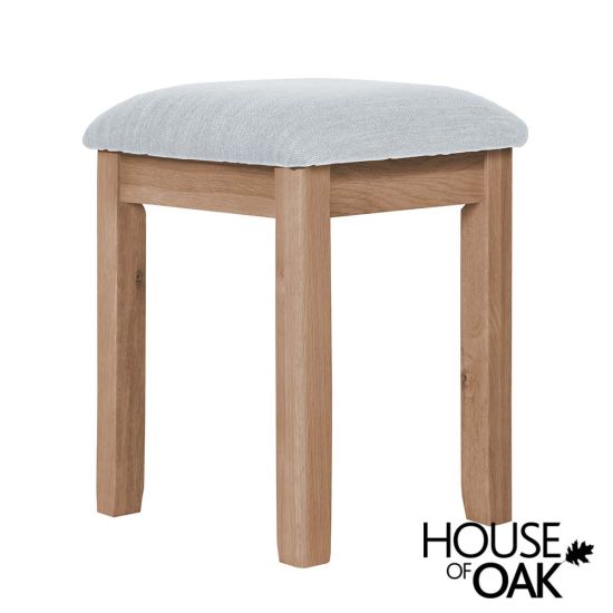 Cotswold Oak Bedroom Stool with Fabric Seat