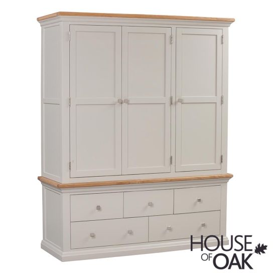 Cotswold Moonlight Triple Wardrobe with Drawers