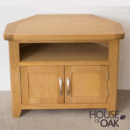 Denby Oak Corner TV Cabinet