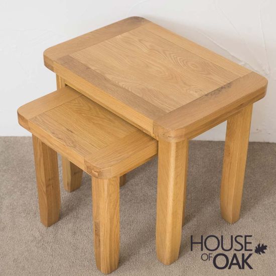 Denby Oak Nest of 2 Tables