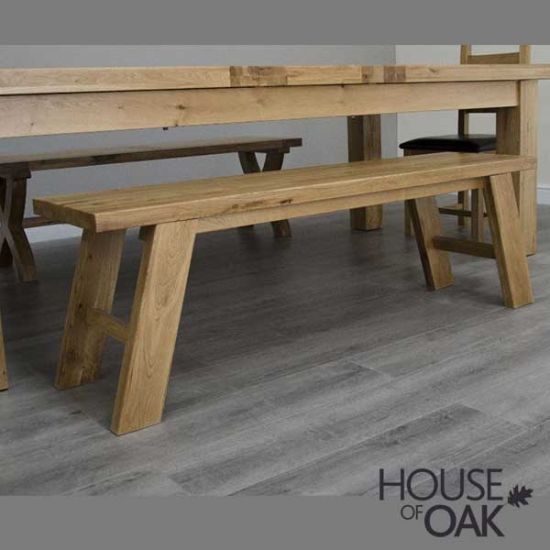 Deluxe Solid Oak Standard Bench