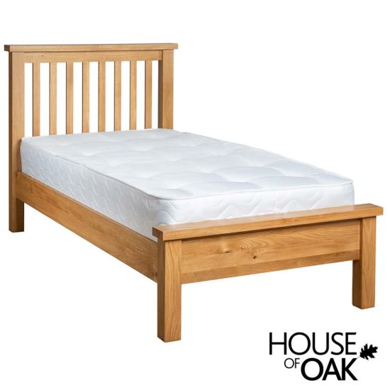 Keswick Oak 3FT Single Low Foot End Bed