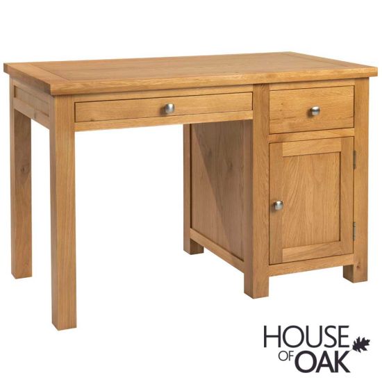 Keswick Oak Single Pedestal Office Desk