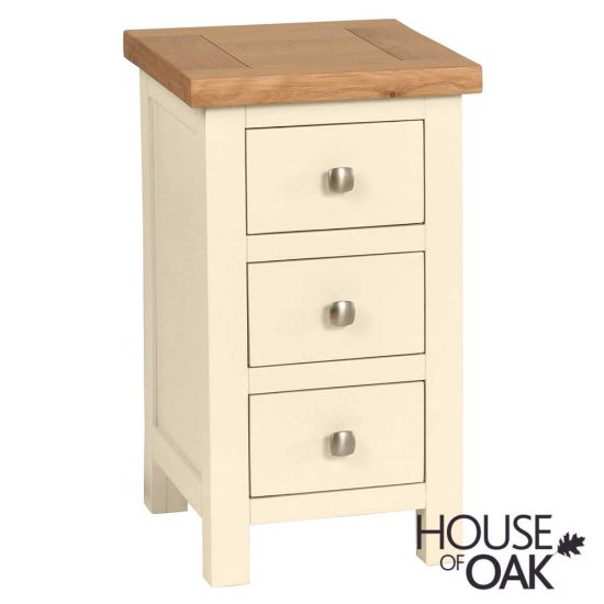 Keswick Painted 9 Colour Choice - Compact 3 Drawer Bedside Cabinet