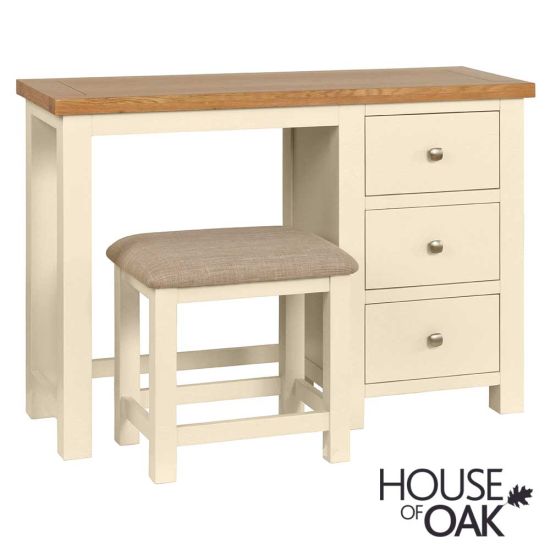 Keswick Painted 3 Colour Choice - Single Pedestal Dressing Table with Stool