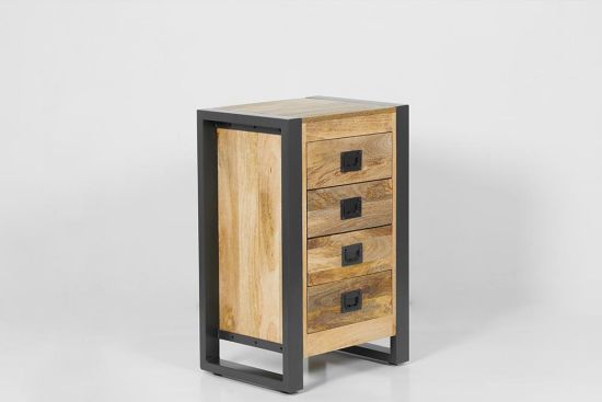 Forge Industrial Furniture 4 Drawer Bedside Cabinet