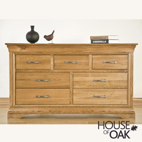 Paris Solid Oak 3 Over 4 Chest of Drawers