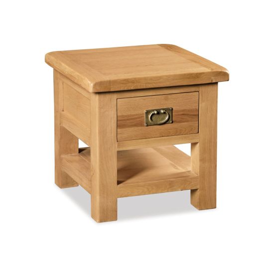 Oxford Oak Lamp Table with Drawer