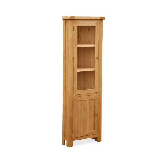 Oxford Oak Corner Display Cabinet