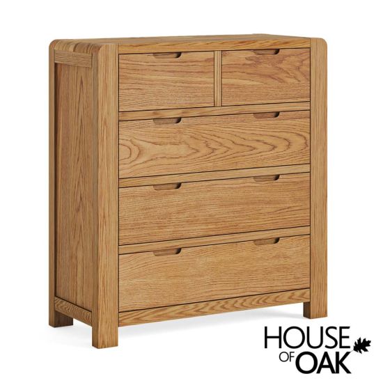 Crescent Oak 2 Over 3 Chest of Drawers