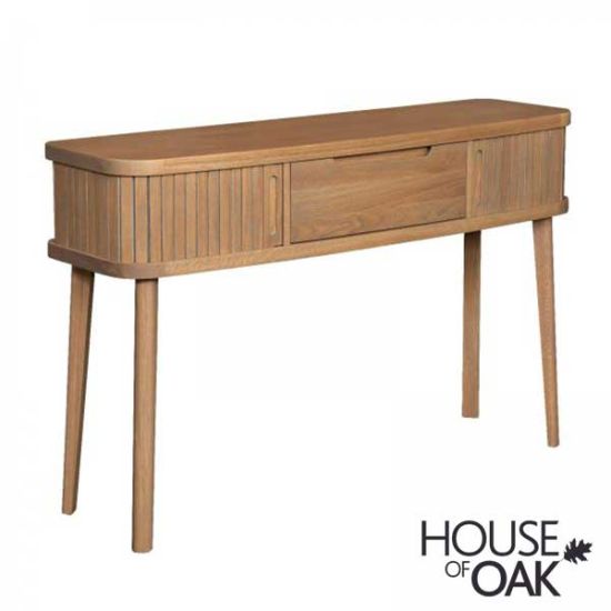 Tambour Oak Grey Console Table