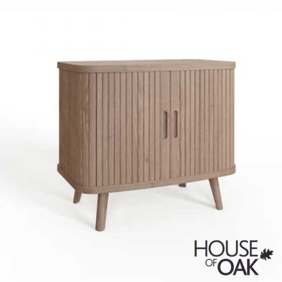 Tambour Oak Desk Base Unit