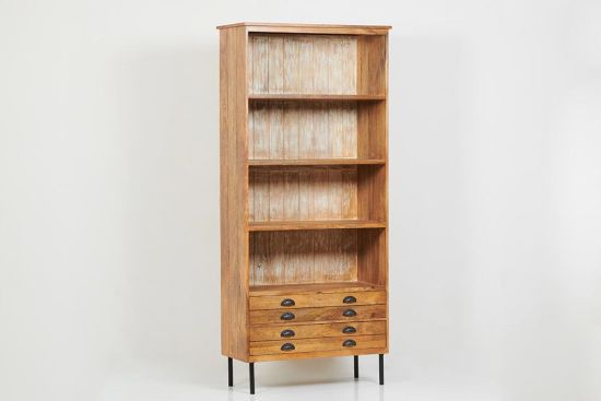 Haberdashery Industrial Furniture Tall Bookcase