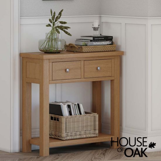 Keswick Oak 2 Drawer Hall Table