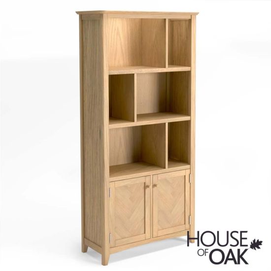 Malmo Oak Large Multistore Bookcase