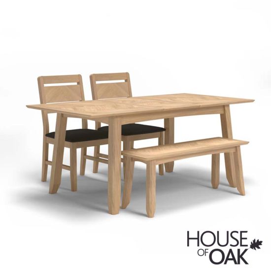 Malmo Oak 140cm Extending Dining Table