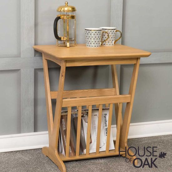 Hudson Oak Magazine Rack