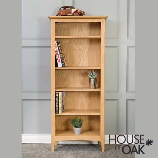Hudson Oak Bookcase/ Media Storage
