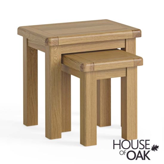 London Oak Nest of 2 Tables