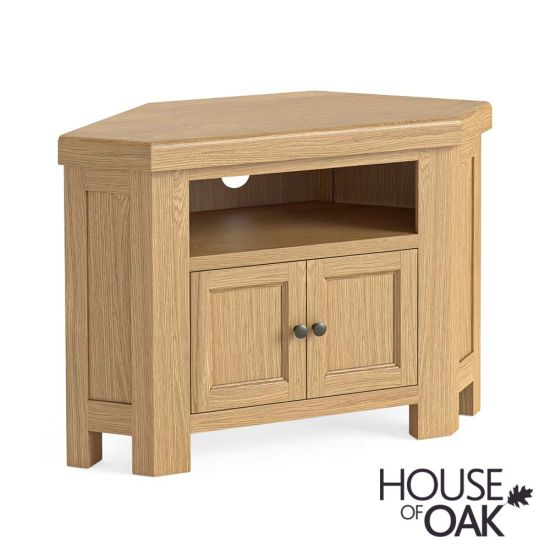 London Oak Corner TV Unit