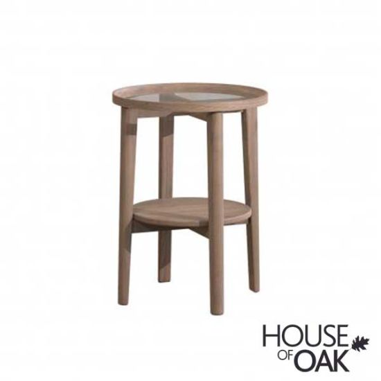 Tambour Oak Side Table