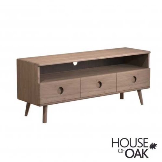 Tambour Oak Media Unit