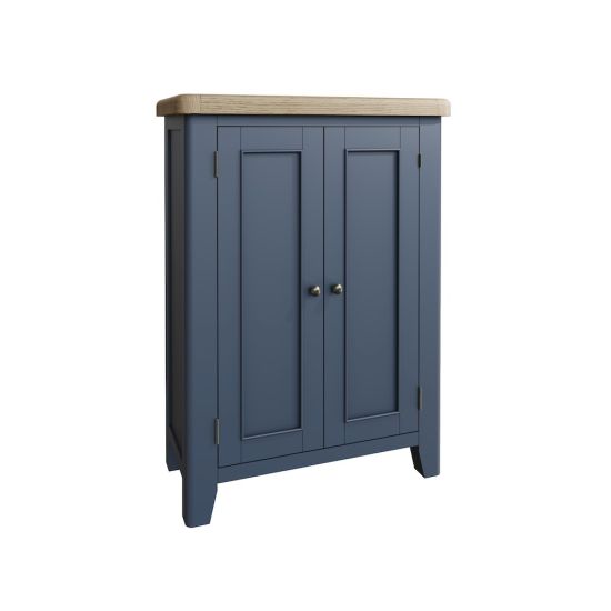 Chatsworth Oak in Royal Blue Shoe Cupboard