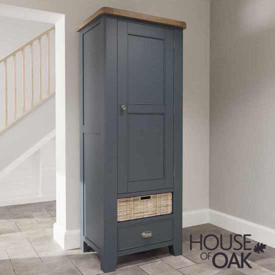 Chatsworth Oak in Royal Blue Single Door Larder Unit