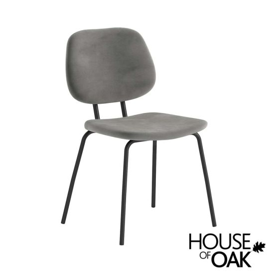 Soho Dining Chair in Grey Velvet