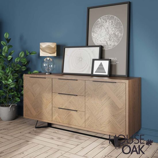 Parquet Oak Large Sideboard
