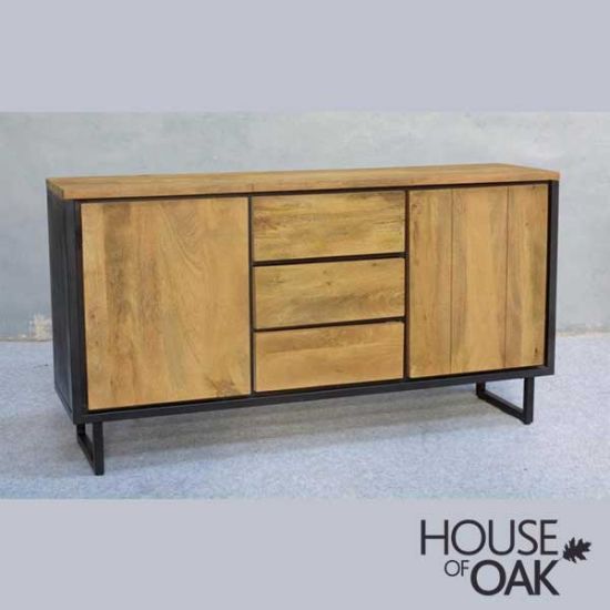 Java Natural Line - Solid Mango 3 Drawer 2 Door Sideboard 