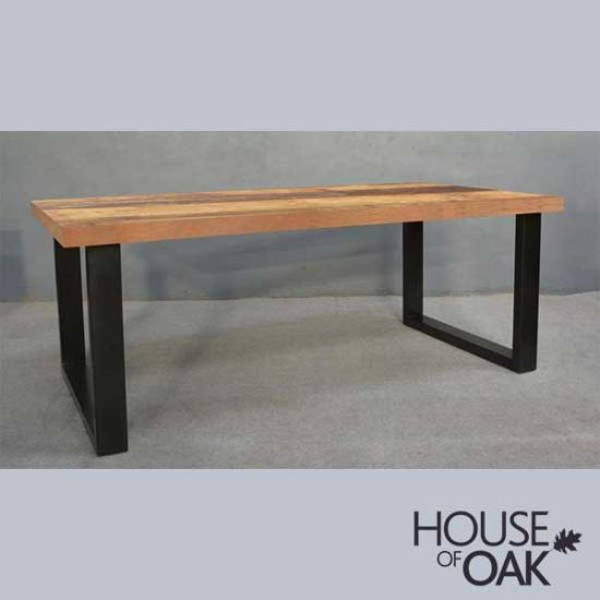 Java Sleeper Wood - 200cm Rectangular Dining Table with U Leg