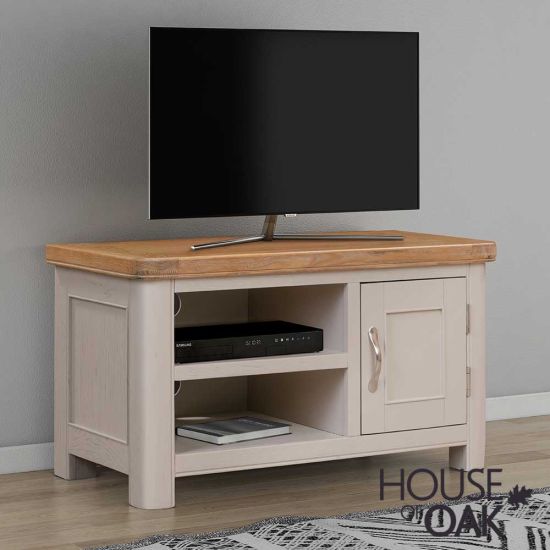 Kensington Putty Grey Painted Oak Small TV Unit