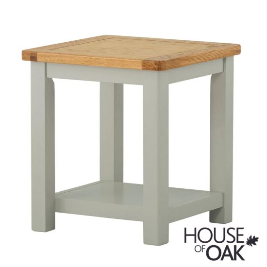 Portman Painted Lamp Table in Stone Grey