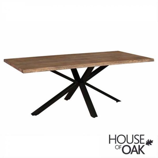 Modena Table 200/95cm (Natural Oiled) With Spider Metal Leg