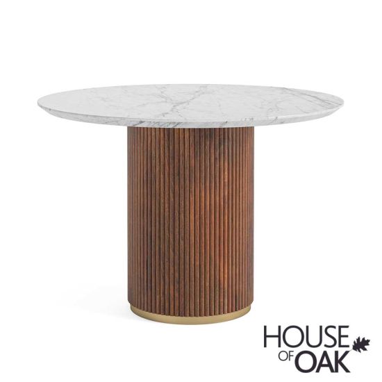 Monaco Round Dining Table with Marble Top
