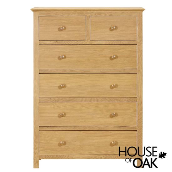 Somerset Oak 2 Over 4 Drawer Chest 