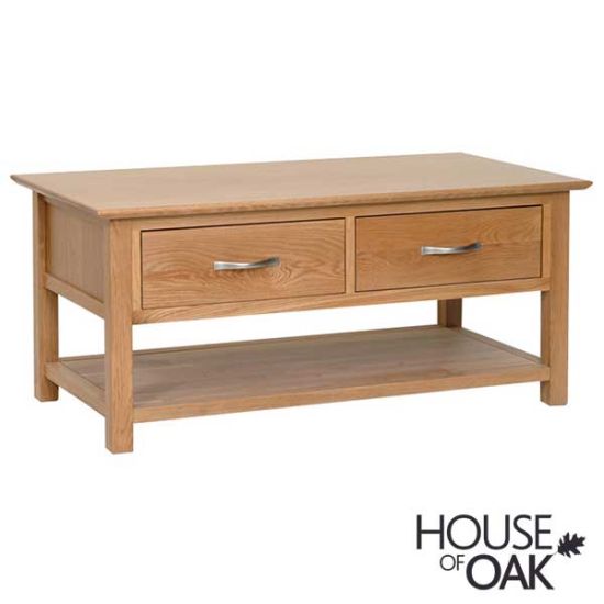 Coniston Solid Oak 2 Drawer Coffee Table