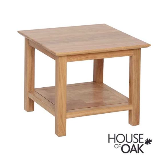 Coniston Solid Oak Square Coffee Table with Shelf