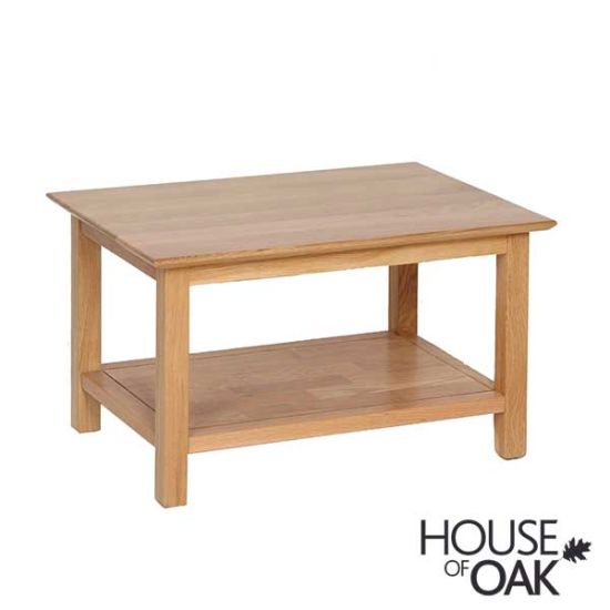 Coniston Solid Oak Rectangular Coffee Table with Shelf