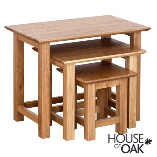 Coniston Solid Oak Small Nest of Tables