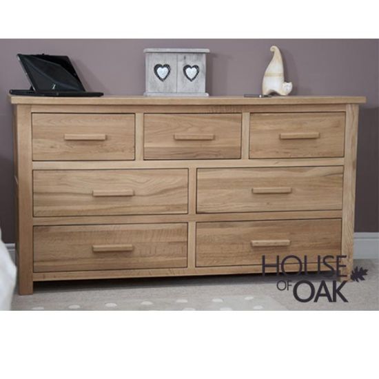 Opus Solid Oak 7 Drawer Multichest 