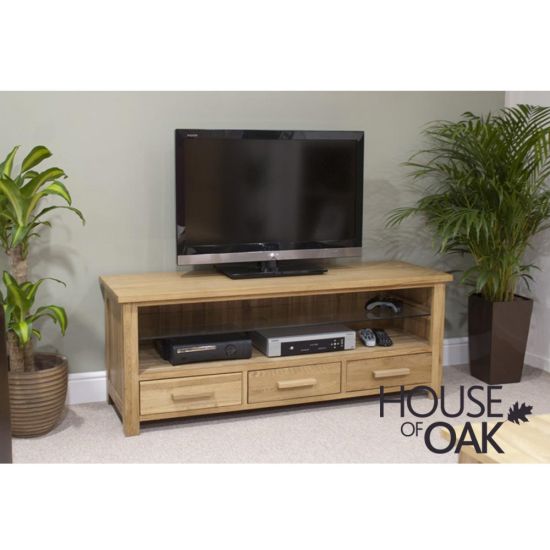 Opus Solid Oak Plasma TV Stand