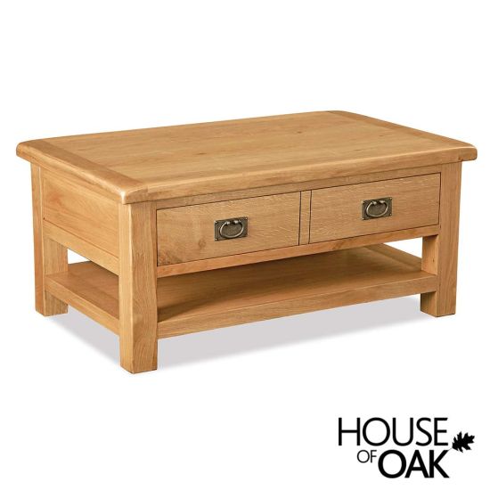 Oxford Oak Large Coffee Table with Drawe