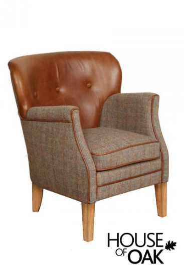 Elston Chair in Hunting Lodge Harris Tweed