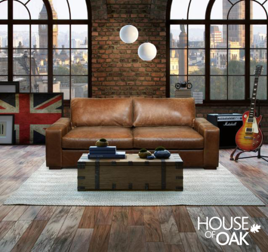 Maximus 3 Seater Leather Sofa