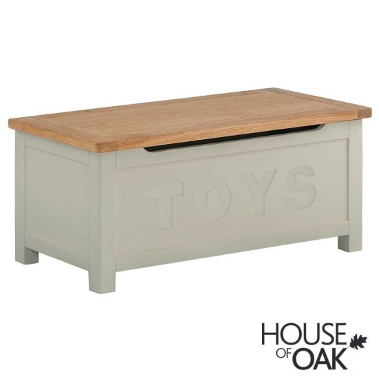 Portman Painted Toy Box in Stone Grey