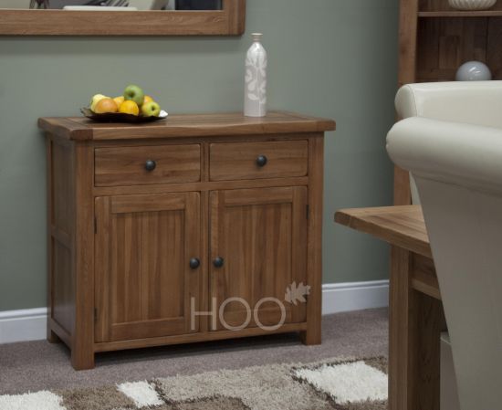 Rustic Solid Oak Small Sideboard