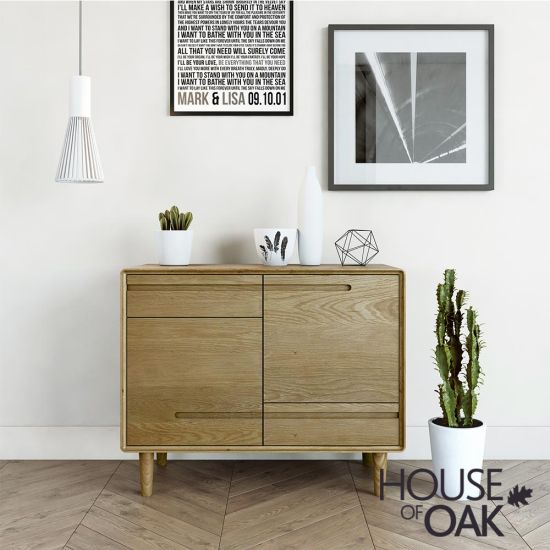 Scandic Solid Oak Small Sideboard