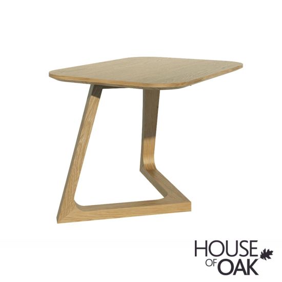 Scandic Solid Oak Small Lamp Table